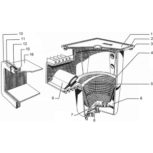 Flensset t.b.v. skimmer OWM  voorkant