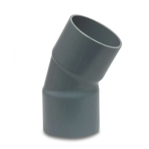 Profec Bocht 30° PVC-U 90 mm lijmmof 12,5bar grijs type handgevormd