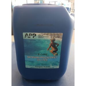 Jerrycan vloeibaar voor chloordosering zwembad - Natriumhypochloriet verpakking