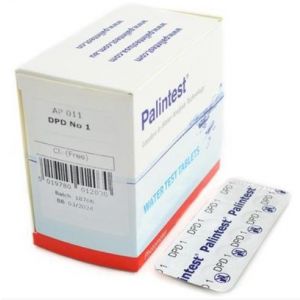 DPD 1 (vrij chloor) tabletten 25 strips  verpakking