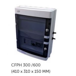 Elektrische schakelkast Cyrano filtratie + Transfo 600W + 30mA Diff. Monovoorkant