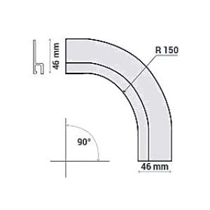 PVC hoekstuk horizontaal