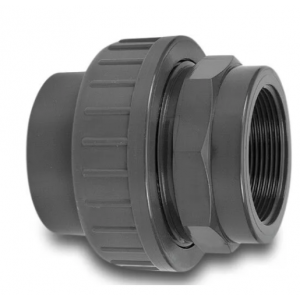 Koppeling PVC-U 1 1/2" x 50 mm binnendraad x lijmmof