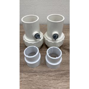 Set van 2 warmtepompkoppelingen Union PVC metric 63mm