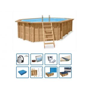 Bali ovaal 8,40x4,90/1,36m - Deluxe pakket