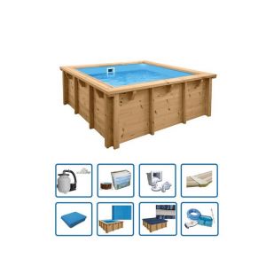 Bali rechthoek 2,10x2,10m/0,78cm - Premium pakket