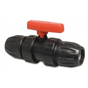Kogelkraan 25 mm PP met klemverbinding. Met geborgen kogel