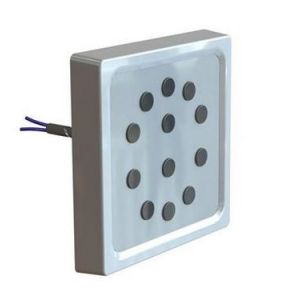 BrightLED flens vierkant - lichtgrijs