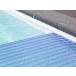 Roldeck lamellen - PVC Trans. Blauw voorbeeld 1