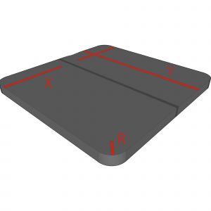 Spa cover ronde hoek met maten