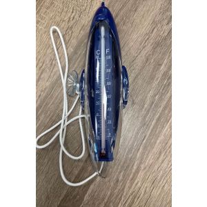 Thermometer blauw ovaal