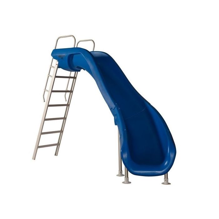 Glijbaan Rogue II rechts blauw De Zwembadspecialist