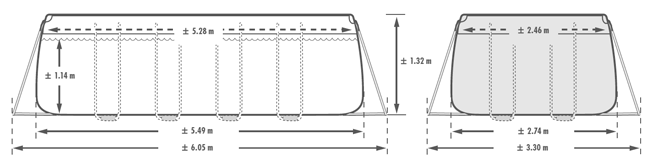 Afmetingen Intex Ultra frame zwembad 549x274